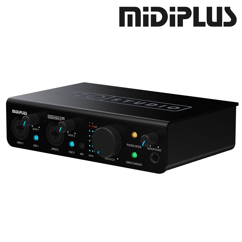 MIDIPLUS Studio 2 Pro OTG Audio錄音介面聲卡