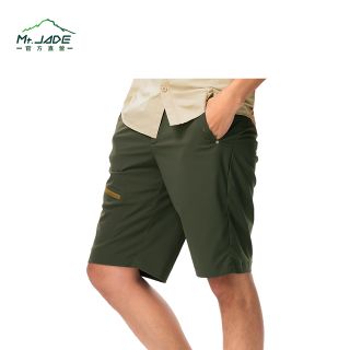 Mt.JADE 男款 Jasper抗Anti-UV吸濕快乾彈性五分褲 抗UV短褲/休閒穿搭-軍綠