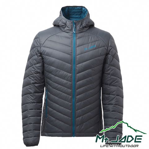 Mt. Jade Mt.JADE 男款 KeplerHoody Helixoft智慧羽絨外套 休閒穿搭/輕量機能-低調灰/自信藍