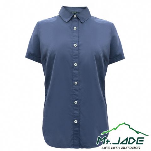 Mt. Jade Mt.JADE 女款 Diana吸濕快乾抗UV短袖襯衫 休閒穿搭/輕量機能-灰藍