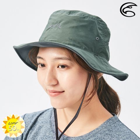 ADISI 抗UV透氣快乾雙面盤帽 AH22003 / 墨灰/松木綠