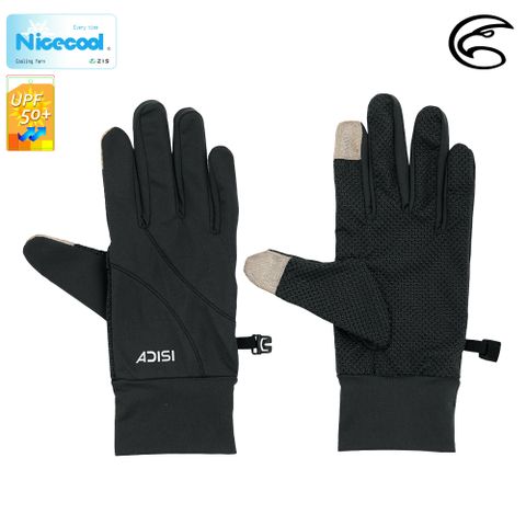 ADISI NICECOOL 吸濕涼爽抗UV觸控止滑手套 AS23014 / 黑色