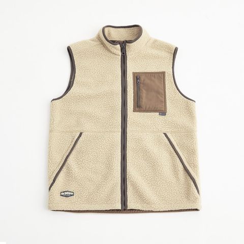 ADISI 男仿羊羔絨防風溫控暖調節背心AV2321054 (M-2XL) 卡其