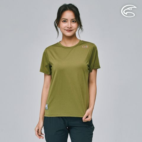 ADISI 女合撚超細纖維抑菌短袖圓領T AL2311084 (M-2XL) 橄欖油綠