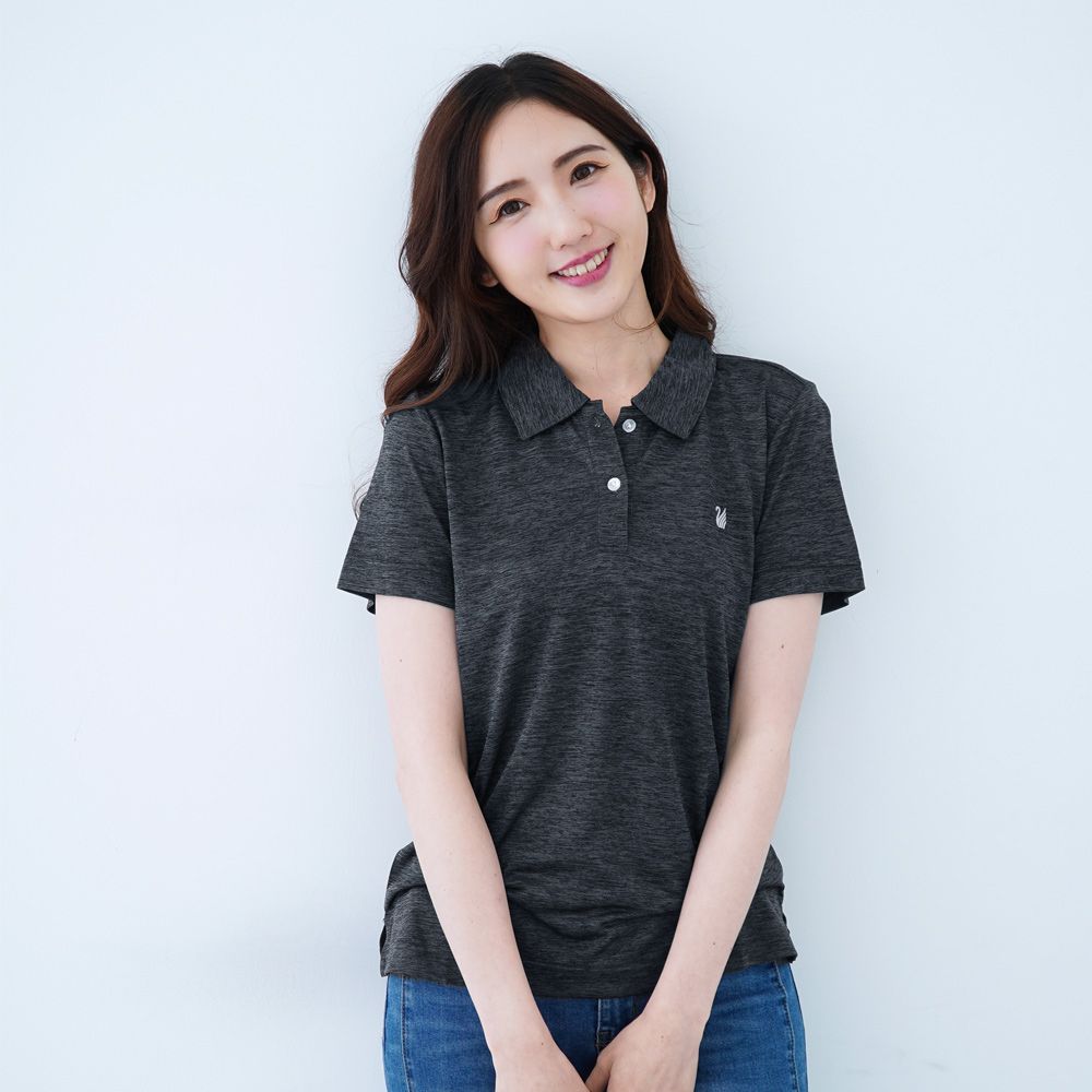 遊遍天下  MIT女款雲彩透氣吸排抗UV速乾POLO衫GS1020黑色