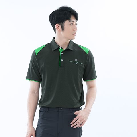 遊遍天下 男款抗UV吸濕排汗機能POLO衫GS1043深灰