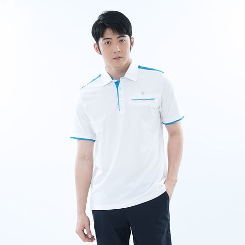 遊遍天下 男款抗UV吸濕排汗機能POLO衫(GS1046)白色
