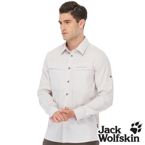 【Jack Wolfskin 飛狼 】男 純植萃防蚊 抗UV透氣長袖襯衫『米卡』