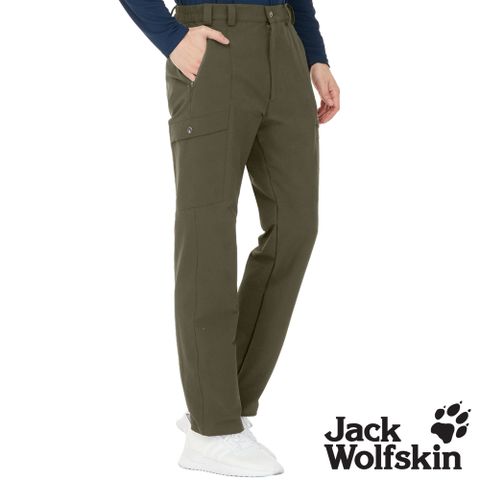 【Jack Wolfskin 飛狼 】男 保暖休閒長褲 (潑水加工 / 內磨毛) 登山褲『棕卡』