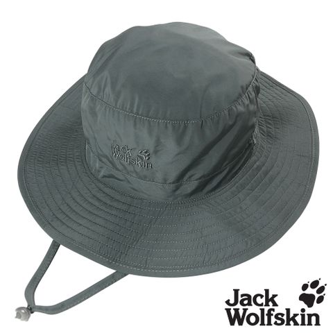 【Jack wolfskin 飛狼】透氣抗UV可收納圓盤帽 遮陽帽『深灰』