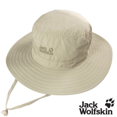 【Jack wolfskin 飛狼】透氣抗UV可收納圓盤帽 遮陽帽『卡其』