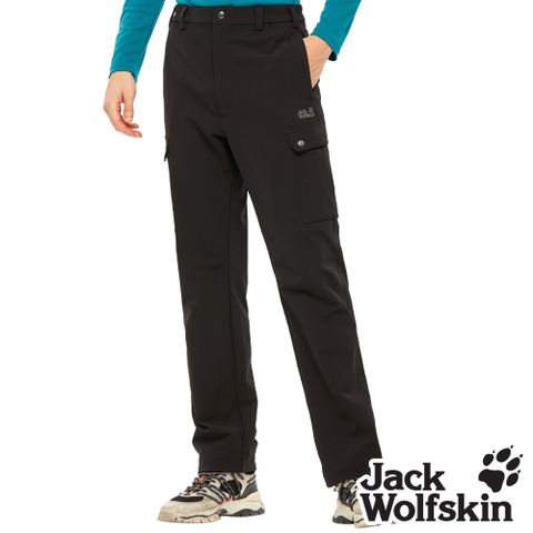 【Jack Wolfskin 飛狼 】男 保暖休閒長褲 細緻內磨毛登山褲『黑色』