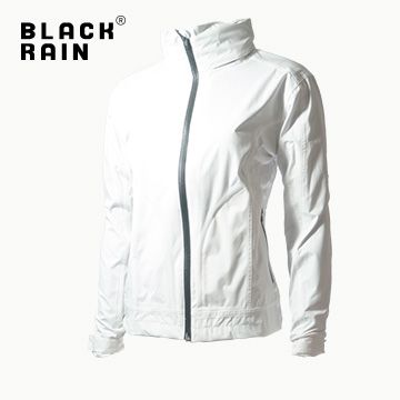 【荷蘭Black Rain】女 隱藏式連帽防水透氣夾克 BR-80070(100 雪白)