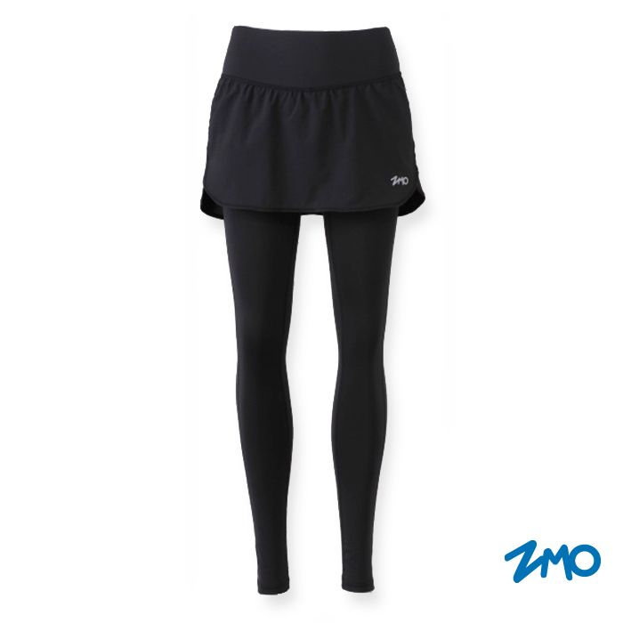 ZMO 女運動短裙長褲-黑色 RS754