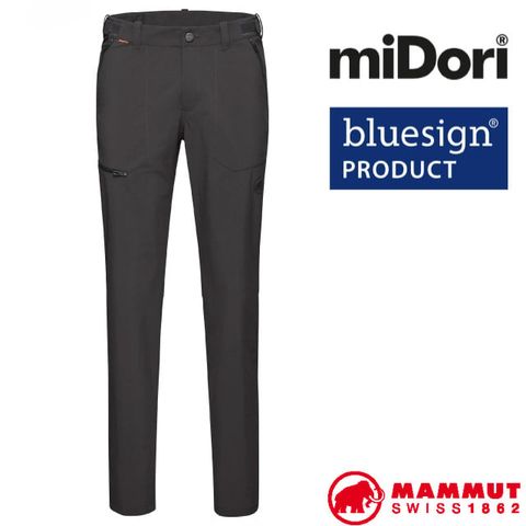 MAMMUT 長毛象 【瑞士  】男 Runbold Pants 輕量彈性抗UV透氣快乾排汗長褲/登山健行.涼爽休閒/1022-01670-00150 幻影黑