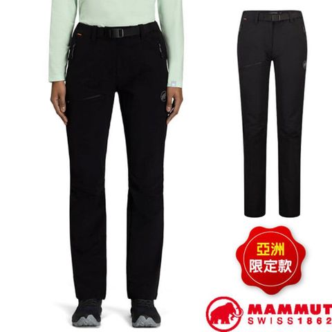 MEMO 【MAMMUT 】女 Yadkin 2.0 SO Pants AF 日系保暖軟殼褲(附腰帶)/1021-01220-0001 黑