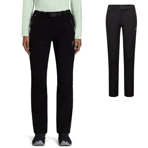 【MAMMUT 長毛象】女 Yadkin 2.0 SO Pants AF 日系保暖軟殼褲(附腰帶)/1021-01220-0001 黑