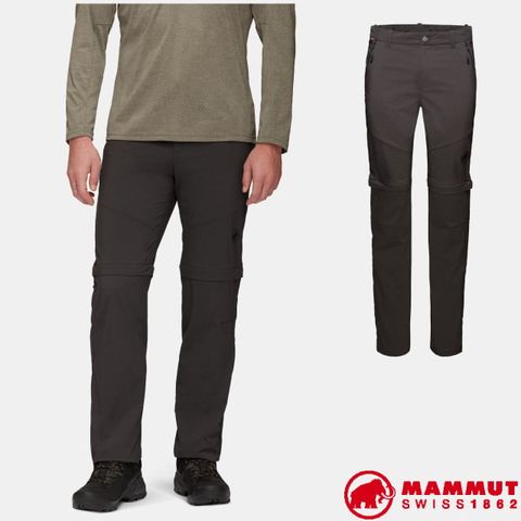 MAMMUT 長毛象 男 Hiking Zip Off Pants Men 輕量多功能拉鍊健行褲/登山健行.涼爽休閒/1022-01261-00150 幻影黑