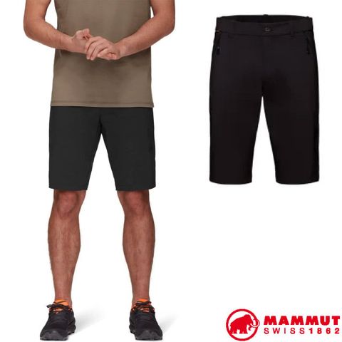 MAMMUT 長毛象 男 Hiking Shorts Men 輕量健行短褲/休閒褲/登山健行.涼爽休閒/1023-00121-0001 黑色