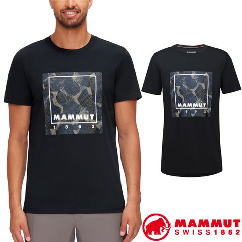 【瑞士 MAMMUT 長毛象】男新款 Graphic 吸濕快乾彈性圓領短袖T恤_1017-03500-0001 黑