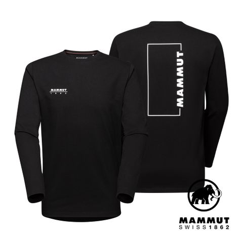 MAMMUT 長毛象 Longsleeve Men 有機棉長袖T恤 黑色 男款 #1016-01020