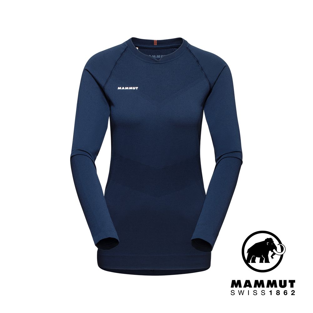 MAMMUT 長毛象 Trift Longsleeve W 羊毛混紡長袖排汗衣 海洋藍 女款 #1016-01080