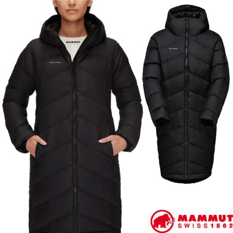 MAMMUT 長毛象 女 Fedoz IN Hooded Parka 防風防潑水連帽保暖長版外套/1013-02090-0001 黑