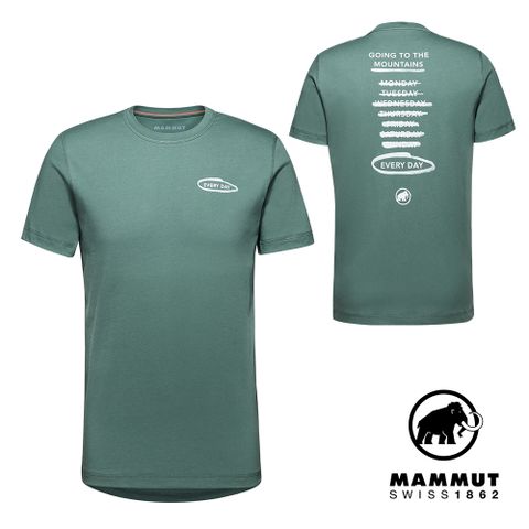 MAMMUT 長毛象 Core T-Shirt Every Day 機能短袖T恤 深玉石綠 男款 #1017-04022