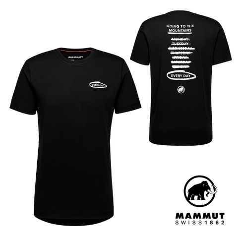 MAMMUT 長毛象 Core T-Shirt Every Day 機能短袖T恤 黑色 男款 #1017-04022