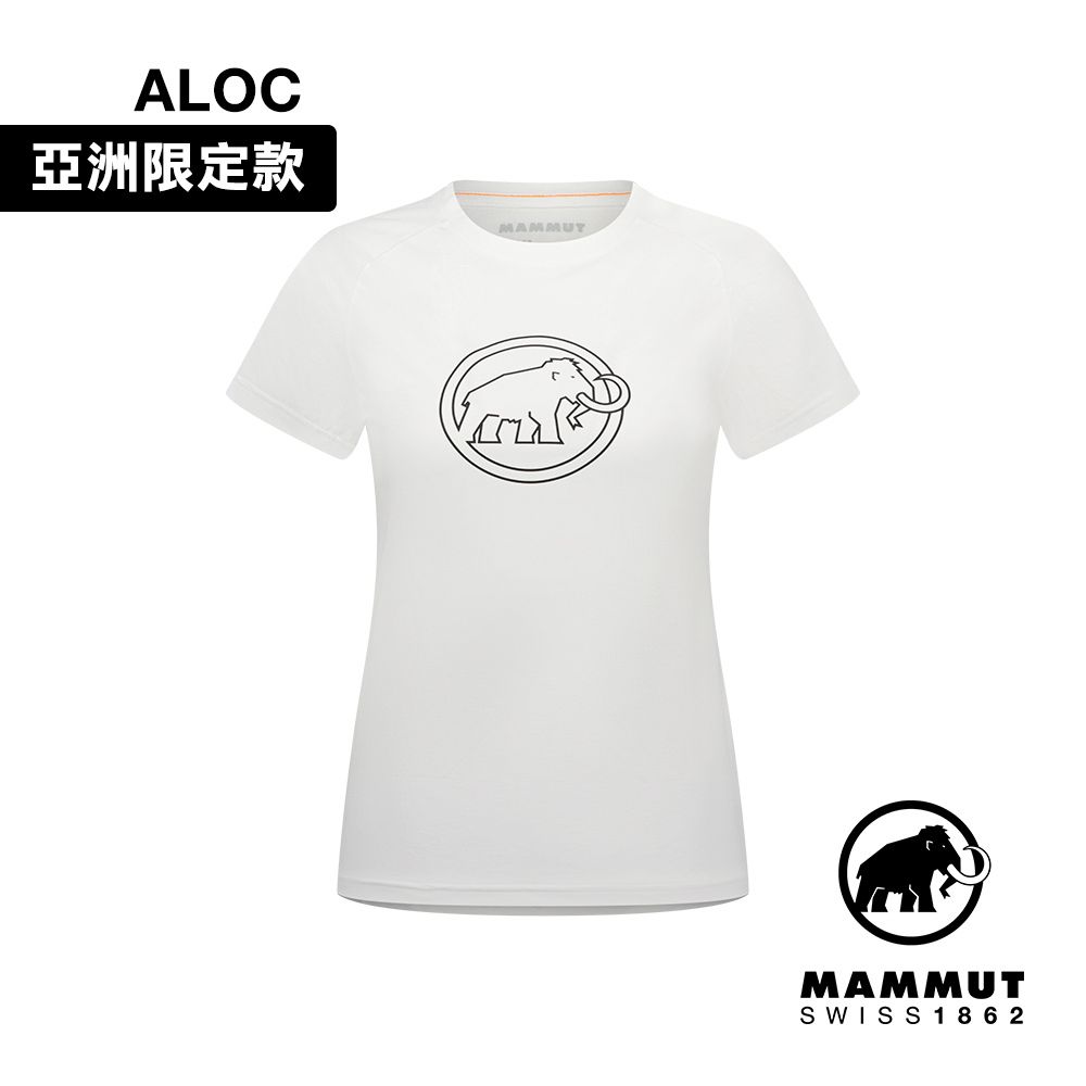 MAMMUT 長毛象 QD Logo Print T-Shirt AF Women 快乾LOGO短袖T恤 女款 白PRT4 #1017-02022-00541