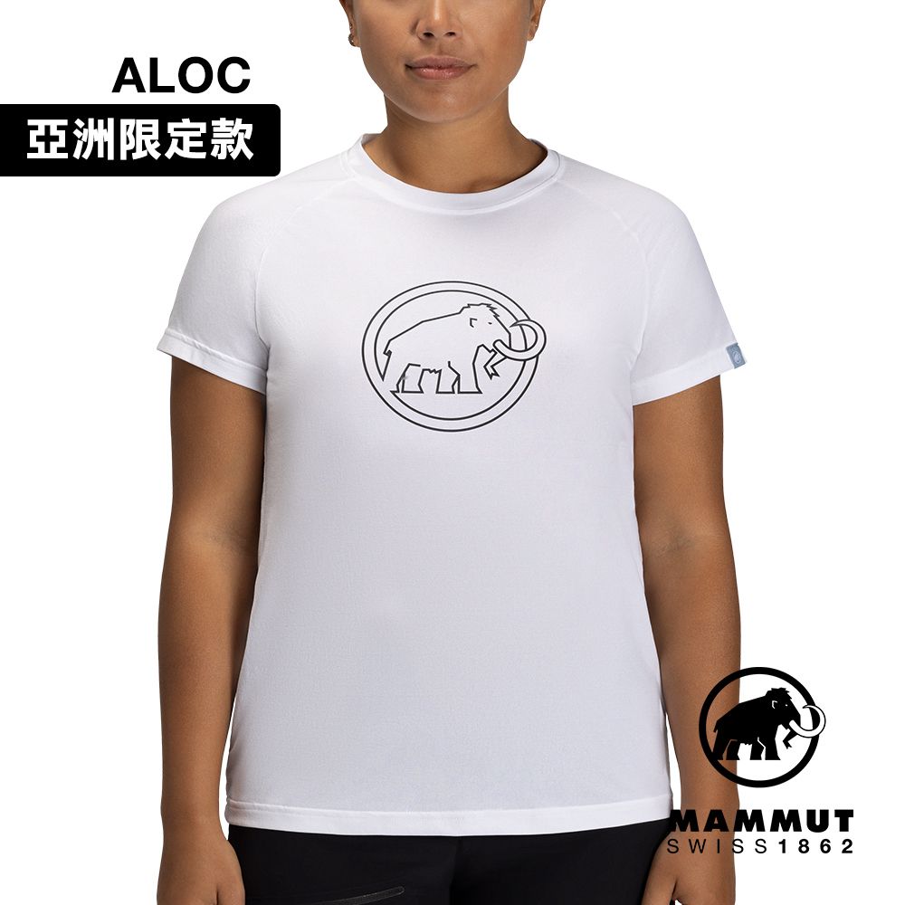 MAMMUT 長毛象 QD Logo Print T-Shirt AF Women 快乾LOGO短袖T恤 女款 白PRT4 #1017-02022-00541