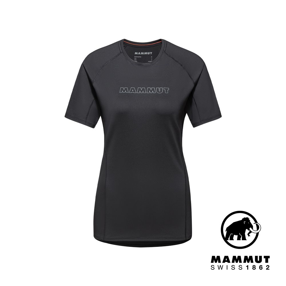 MAMMUT 長毛象 Selun FL Logo T-Shirt W 機能LOGO短袖T恤 黑色 女款 #1017-05060