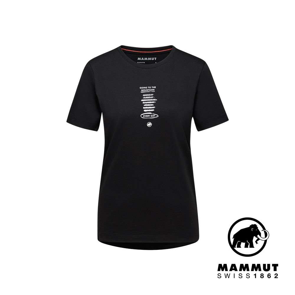 MAMMUT 長毛象  Core T-Shirt Women Every Day 機能短袖T恤 黑色 女款 #1017-03901