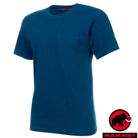 【瑞士 MAMMUT 長毛象】男款 短袖圓領彈性多功能排汗上衣/1017-10001-50134 波賽頓藍