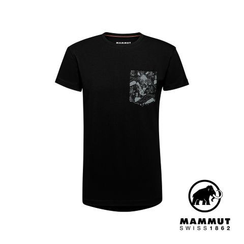 MAMMUT 長毛象 Massone Pocket T-Shirt Climber 有機棉機能短袖T恤 黑色 男款 #1017-05140