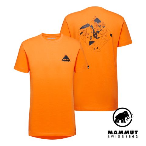 MAMMUT 長毛象 Massone T-Shirt Men Crag 有機棉機能短袖T恤 深柑桔橘 男款 #1017-05200