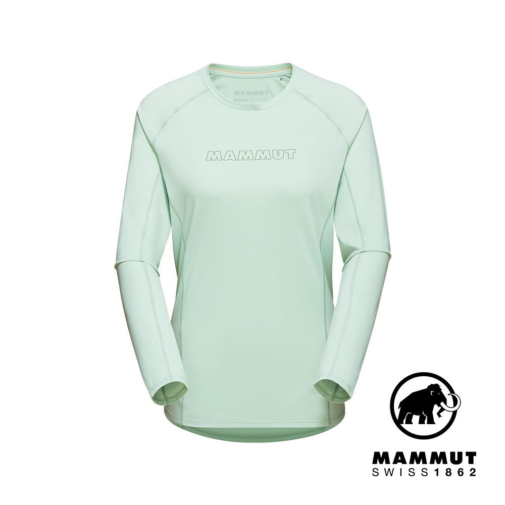 MAMMUT 長毛象 Selun FL Longsleeve Logo Women 機能LOGO長袖T恤 薄荷綠 女款 #1016-01450