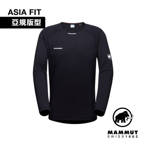 MAMMUT 長毛象 Aenergy FL Longsleeve AF Men 抗菌長袖排汗衣 黑色 男款 #1016-01350