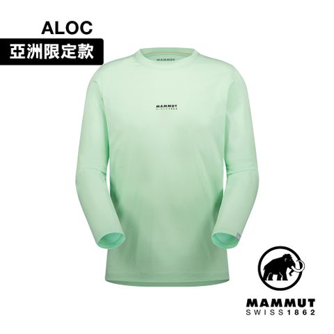 MAMMUT 長毛象 QD Logo Print LS AF 快乾LOGO長袖T恤 薄荷綠/黑PRT1 男款 #1016-01030