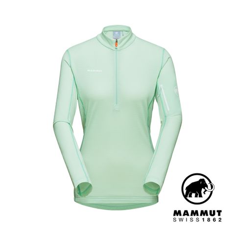 MAMMUT 長毛象 Aenergy Light Half Zip 立領半拉鍊排汗衣 薄荷綠 女款 #1014-03790