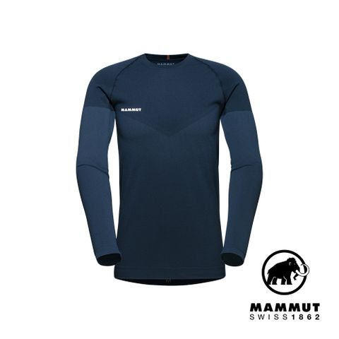 MAMMUT 長毛象 Trift Longsleeve Men 羊毛混紡長袖排汗衣 海洋藍 男款 #1016-01070