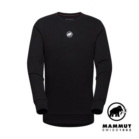 MAMMUT 長毛象 Core ML CrewNeck Original 機能休閒長袖T恤 男款 黑色 #1014-04041