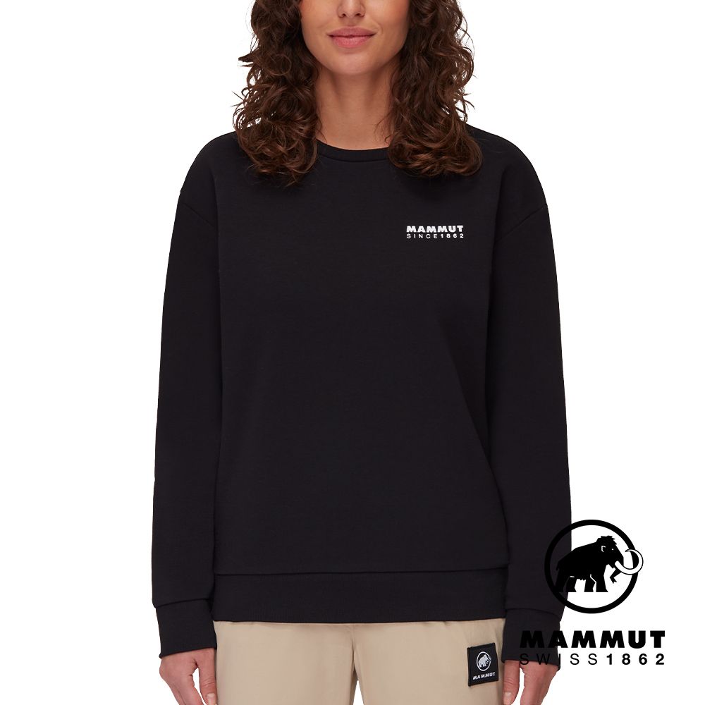 MAMMUT 長毛象  Core ML Crew Neck W1862 休閒長袖T恤 女款 黑色 #1014-04083