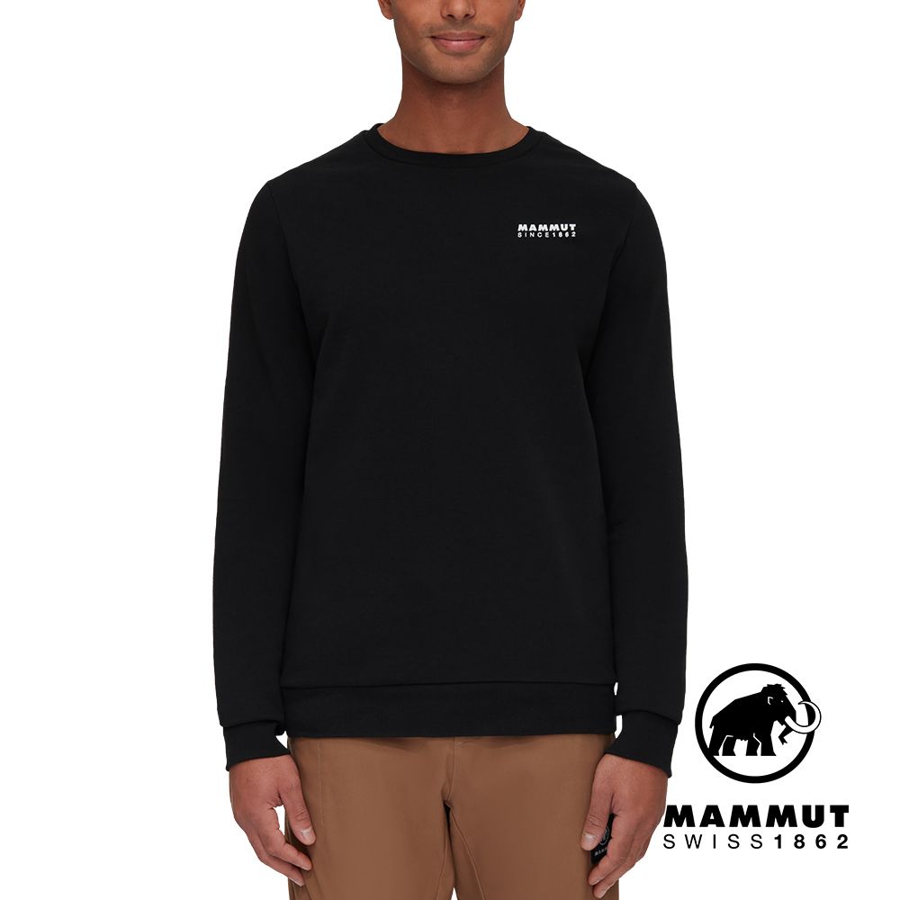 MAMMUT 長毛象  Core ML Crew Neck 1862 休閒長袖T恤 男款 黑色 #1014-04033