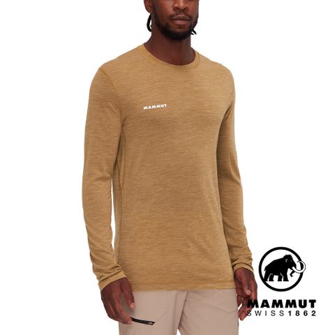 【Mammut 長毛象】Tree Wool FL LS Men 羊毛混紡快乾抗臭長袖T恤 獵豹猲 男款 #1016-01690
