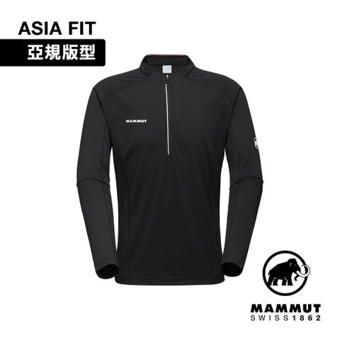 MAMMUT 長毛象 Aenergy FL Half Zip AF 半拉長袖排汗衣 黑 男款 #1016-01310