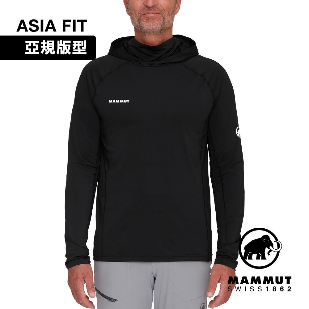 MAMMUT 長毛象 Selun FL Sun Hoody AF Men 機能套頭連帽上衣 黑 男款 #1016-01400