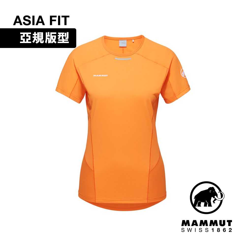 MAMMUT 長毛象 Aenergy FL T-Shirt AF W 抗菌短袖排汗衣 柑桔橘 女款 #1017-04990