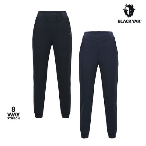 【BLACKYAK】女 TRICOT休閒長褲(海軍藍/黑色)-8向彈性 鬆緊褲 運動褲 休閒褲|BYDB2WP208
