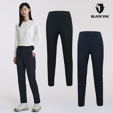 【BLACKYAK】女 ACTIVE刷毛保暖長褲(墨藍/黑色)-刷毛保暖 鬆緊式長褲|BYDB2WP305